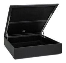Cama Box Baú Casal 138x188 Sintético Cinza