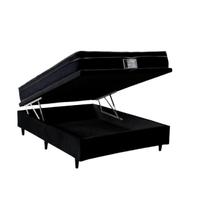 Cama Box Baú Casal 138x188x42 Califórnia Preto Sofá Casa Cama Box Baú Casal 138x188x42 Califórnia Preto Sofá Casa