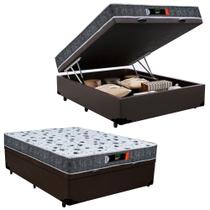 Cama Box Baú Casal 138x188x60 Resistente Pró D28 Ortopédico Espuma Branco Prime Colchões