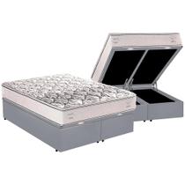 Cama Box Baú Casal Bipartida com Colchão Herval Ergoplus C1604 138x188x68cm MS