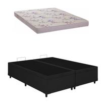 Cama Box Baú Casal Bipartido Colchão D20 Dream Soft 138x188 Preto - Ortobom