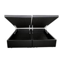 Cama Box Baú Casal Bipartido Premium 4 Amortecedores 138x188x40cm