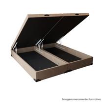 Cama Box Bau Casal Bipartido Suede(1.38X1.88)