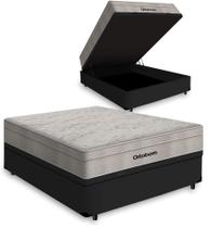 Cama Box Baú Casal Blindada + Colchão Molas Ensacadas Ortobom Airtech Springpocket 138x188 Cama Box Baú Casal Blindada + Colchão Molas Ensacadas Ortobom Airtech Springpocket 138x188
