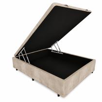 Cama Box Baú Casal Blindado 138x188 Suede Cama Box Baú Casal Blindado 138x188 Suede
