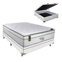 Cama Box Baú Casal Branca Colchão Ecstasy Molas Ensacadas Cama Box Baú Casal Branca Colchão Ecstasy Molas Ensacadas