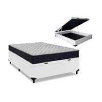 Cama Box Baú Casal Branco + Colchão De Espuma D45 - Ortobom - Airtech 150 60x188x138cm