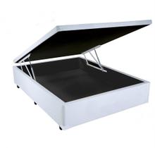 Cama Box Baú Casal branco com Pistão a gás - 138x188