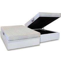 Cama Box Baú Casal: Colchão Anatômico Herval D28 / AG65 Frontier + Base CRC Courano White(138x188) Cama Box Baú Casal: Colchão Anatômico Herval D28 / AG65 Frontier + Base CRC Courano White(138x188)