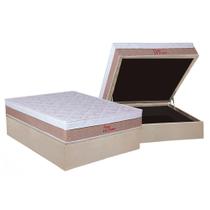 Cama Box Baú Casal: Colchão Anatômico Orthoflex Foggia Premier + Base CRC Suede Clean (138x188) Cama Box Baú Casal: Colchão Anatômico Orthoflex Foggia Premier + Base CRC Suede Clean (138x188)