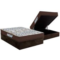 Cama Box Baú Casal: Colchão Anatômico Ortobom D45 / EP ISO 150 Mega Firme + Base CRC Suede Brown(138x188) Cama Box Baú Casal: Colchão Anatômico Ortobom D45 / EP ISO 150 Mega Firme + Base CRC Suede Brown(138x188)