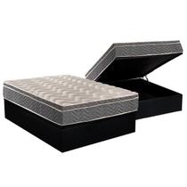 Cama Box Baú Casal: Colchão Anatômico Paropas D45 / EP Confort Mega Firme + Base CRC Suede Black(138x188) Cama Box Baú Casal: Colchão Anatômico Paropas D45 / EP Confort Mega Firme + Base CRC Suede Black(138x188)