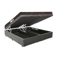 Cama Box Baú Casal Colchão Classic Mola Ensacada + Box Bipartido Sintético Cinza Serra Negra 70X138X188 Cama Box Baú Casal Colchão Classic Mola Ensacada + Box Bipartido Sintético Cinza Serra Negra 70X138X188