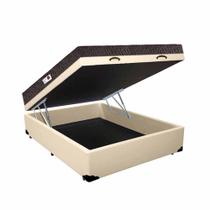 Cama Box Baú Casal Colchão Classic Mola Ensacada + Box Suede Bege RC Sono Leve 68X138X188 Cama Box Baú Casal Colchão Classic Mola Ensacada + Box Suede Bege RC Sono Leve 68X138X188