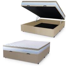 Cama Box Baú Casal Colchão Com Molas Ensacadas Cama Box Baú Casal Colchão Com Molas Ensacadas