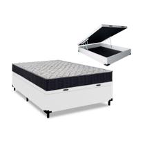 Cama Box Baú Casal + Colchão De Espuma D45 - Ortobom - Airtech 150 60x138x188cm