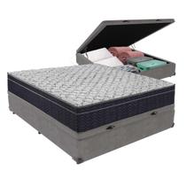 Cama Box Baú Casal + Colchão De Espuma D45 - Ortobom - Airtech 150 60x138x188cm