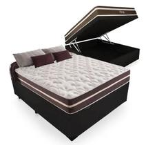 Cama Box Baú Casal + Colchão De Molas - Anjos - Classic Superlastic 138cm