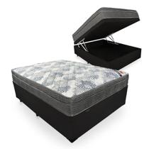 Cama Box Baú Casal + Colchão De Molas Ensacadas Ortobom ISO SuperPocket 138cm