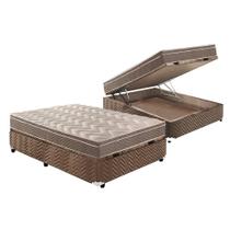 Cama Box Baú Casal: Colchão Espuma D33 Paropas / EP Confort Ultra Firme + Base CRC Suede Clean(138x188) Cama Box Baú Casal: Colchão Espuma D33 Paropas / EP Confort Ultra Firme + Base CRC Suede Clean(138x188)