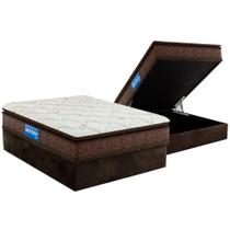 Cama Box Baú Casal: Colchão Espuma D33 Probel Guarda Costas Plus Pillow Top + Base CRC Suede Brown(138x188) Cama Box Baú Casal: Colchão Espuma D33 Probel Guarda Costas Plus Pillow Top + Base CRC Suede Brown(138x188)