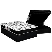Cama Box Baú Casal: Colchão Espuma D45 Luckspuma Gran Luck + Base CRC Suede Black(138x188) Cama Box Baú Casal: Colchão Espuma D45 Luckspuma Gran Luck + Base CRC Suede Black(138x188)
