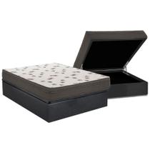 Cama Box Baú Casal: Colchão Espuma D45 Ortobom Light + Base CRC Suede Gray(138x188)