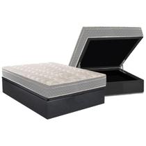 Cama Box Baú Casal: Colchão Espuma D45 Paropas Conforto Mega Firme + Base CRC Suede Gray (138x188) Cama Box Baú Casal: Colchão Espuma D45 Paropas Conforto Mega Firme + Base CRC Suede Gray (138x188)