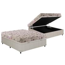 Cama Box Baú Casal: Colchão Espuma Herval D26 Sueño + Base CRC Courano Clean(138x188)