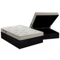 Cama Box Baú Casal: Colchão Espuma Ortobom D23 Light Saúde + Base CRC Courano Black(138x188) Cama Box Baú Casal: Colchão Espuma Ortobom D23 Light Saúde + Base CRC Courano Black(138x188)