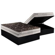 Cama Box Baú Casal: Colchão Espuma Paropas D33 Pasquale Plus Euro Pillow + Base CRC Suede Black(138x188) Cama Box Baú Casal: Colchão Espuma Paropas D33 Pasquale Plus Euro Pillow + Base CRC Suede Black(138x188)