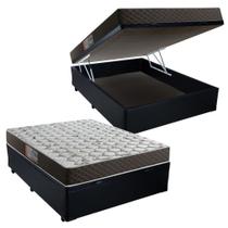 Cama Box Baú Casal Colchão Mola Bonnel Belos Sonhos + Box Sintético 61x138x188 Cama Box Baú Casal Colchão Mola Bonnel Belos Sonhos + Box Sintético 61x138x188