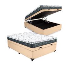 Cama Box Baú Casal Colchão Mola Bonnel Prime Coil Detroit + Box Sintético 71x138x188 Cama Box Baú Casal Colchão Mola Bonnel Prime Coil Detroit + Box Sintético 71x138x188