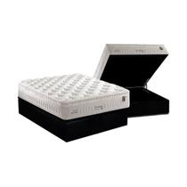 Cama Box Baú Casal: Colchão Molas Anjos MasterPocket Ensacadas Impressione + Base CRC Suede Black(138x188) Cama Box Baú Casal: Colchão Molas Anjos MasterPocket Ensacadas Impressione + Base CRC Suede Black(138x188)