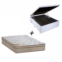 Cama Box Baú Casal + Colchão Molas Castor Revolution Tecnopedic 138x188 Cama Box Baú Casal + Colchão Molas Castor Revolution Tecnopedic 138x188
