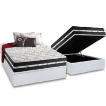 Cama Box Baú Casal: Colchão Molas Ensacadas Anjos MasterPocket Classic + Base CRC Courano White(138x188)