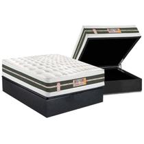 Cama Box Baú Casal: Colchão Molas Ensacadas Castor Pocket Silver Star Air Max 3D + Base CRC Suede Gray(138x188)