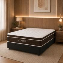 Cama Box Baú Casal + Colchão Molas Ensacadas Com Espuma D33 Cama Box Baú Casal + Colchão Molas Ensacadas Com Espuma D33