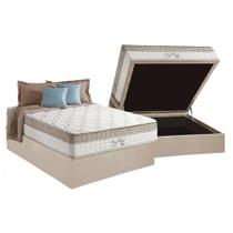 Cama Box Baú Casal: Colchão Molas Ensacadas D Angelis Anjos King Best Clean + Base CRC Suede Clean (138x188) Cama Box Baú Casal: Colchão Molas Ensacadas D Angelis Anjos King Best Clean + Base CRC Suede Clean (138x188)