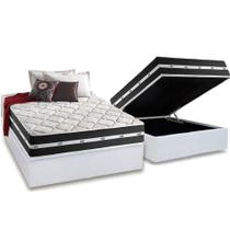 Cama Box Baú Casal: Colchão Molas Ensacadas D Angelis Anjos Superlastic Classic + Base CRC Courano White (138x188)