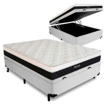 Cama Box Baú Casal + Colchão Molas Ensacadas Dallas D33 138x188x58cm Cama Box Baú Casal + Colchão Molas Ensacadas Dallas D33 138x188x58cm