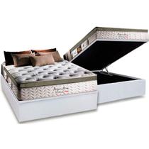 Cama Box Baú Casal: Colchão Molas Ensacadas Herval MasterPocket Imperatore Eco Bamboo + Base CRC Courano White(138x188) Cama Box Baú Casal: Colchão Molas Ensacadas Herval MasterPocket Imperatore Eco Bamboo + Base CRC Courano White(138x188)
