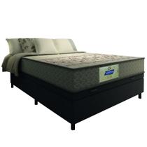 Cama Box Baú Casal Colchão Molas Flora Gazin Cinza/Branco 138x188x63cm - Suporta Até 110 Kg Cama Box Baú Casal Colchão Molas Flora Gazin Cinza/Branco 138x188x63cm - Suporta Até 110 Kg