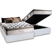 Cama Box Baú Casal: Colchão Molas MasterPocket Ensacadas Herval Imperatore Eco Bamboo + Base CRC Courano White(138x188) Cama Box Baú Casal: Colchão Molas MasterPocket Ensacadas Herval Imperatore Eco Bamboo + Base CRC Courano White(138x188)