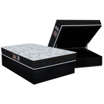 Cama Box Baú Casal: Colchão Molas MasterPocket Ensacadas Orthoflex Starflex + Base CRC Suede Black (138x188) Cama Box Baú Casal: Colchão Molas MasterPocket Ensacadas Orthoflex Starflex + Base CRC Suede Black (138x188)