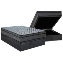 Cama Box Baú Casal: Colchão Molas Ortobom Hotelaria Multilastic Orthotel Luxo + Base CRC Suede Gray(138x188) Cama Box Baú Casal: Colchão Molas Ortobom Hotelaria Multilastic Orthotel Luxo + Base CRC Suede Gray(138x188)