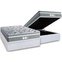 Cama Box Baú Casal: Colchão Molas Probel MasterPocket Ensacadas ProDormir Evolution + Base CRC Courano White(138x188)