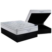 Cama Box Baú Casal: Colchão Molas SuperPocket Ensacadas Ortobom Freedom + Base CRC Suede Black(138x188) Cama Box Baú Casal: Colchão Molas SuperPocket Ensacadas Ortobom Freedom + Base CRC Suede Black(138x188)