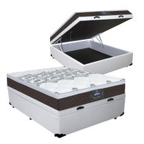 Cama Box Bau Casal + Colchao New York (138x188x61) - Gazin