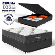 Cama Box Baú Casal + Colchão Ortobom Airtech 100 Espuma D33 (138x188x55) Cama Box Baú Casal + Colchão Ortobom Airtech 100 Espuma D33 (138x188x55)